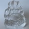 Prespapier din cristal suedez SKRUF, viking, designer Lars Hellsten, anii 1960