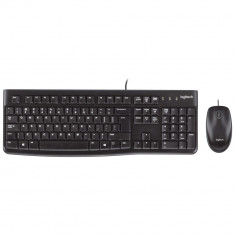 Kit Logitech Wired Desktop MK120, USB 2.0, Layout US International, Negru