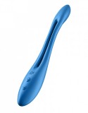 Stimulator Multifunctional Bendable Elastic Game 10 Moduri Vibratii Silicon USB Albastru 19.9 cm