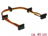 Cablu de alimentare SATA la 4 x SATA 15 pini 40cm, Delock 60141