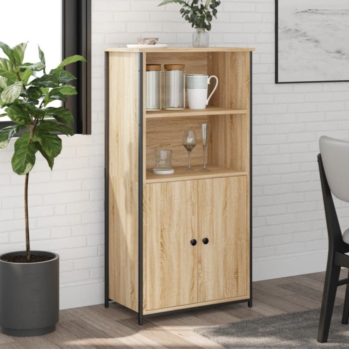 vidaXL Dulap &icirc;nalt, stejar sonoma, 62x36x121,5 cm, lemn compozit