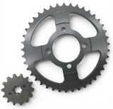 Set 2 Pinioane Transmisie ( Fata 14T + Spate 41T ) Pas 420, Compatibil Moped Delta 50 , Alpha 50, Active 110 , ATV 110 cc , Cross , Enduro
