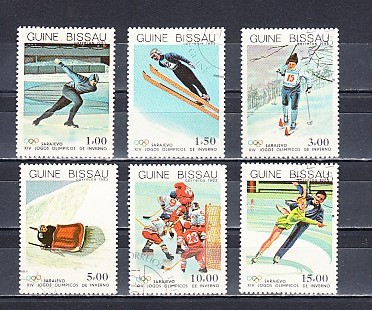 A12 S4 8 - Timbre foarte vechi - Guineea Bissau - sporturi de iarna