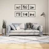 Covor pufos &quot;PAMPLONA&quot; fire &icirc;nalte negru/crem modern 160x230 cm