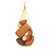 Set de joaca, Plasa cu alimente de patiserie si oua din plastic, 16x16x36cm, 11 piese, multicolor, Oem