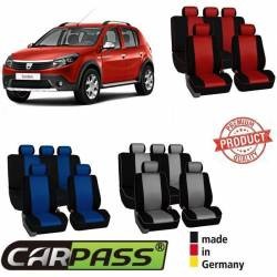 Huse scaune dedicate DACIA Sandero 2007 - 2011 Premium RosuAlbastruGri foto