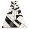 Exclusiv EMERALD traversa 1015 glamour, stilat, marmură, geometric negru / aur, 70 cm
