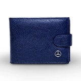 Cumpara ieftin Portofel Mercedes Barbatesc bleu - Piele Eco Premium - Compartiment Buletin si 10 Carduri, Magrot 26007