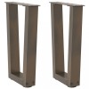 VidaXL Picioare pentru măsuță de cafea &icirc;n formă de V, 2 buc., oțel natural, 38x(42-43,3) cm 4012627
