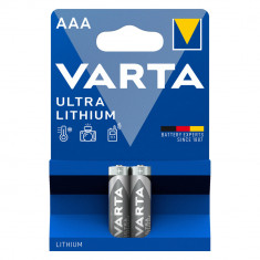 Baterie Litiu 1.5V AAA LR3, Dimensiuni 10.5 x 44.5 mm Varta Blister 2 foto