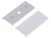 Conector Aluminiu Policarbonat LINEA20 180&deg; Natural