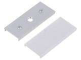 Conector Aluminiu Policarbonat LINEA20 180&deg; Natural