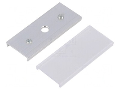 Conector Aluminiu Policarbonat LINEA20 180&amp;deg; Natural foto