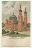 Cp Sibiu : Catedrala ortodoxa romana din Sibiu - circulata 1927, timbre, Fotografie