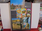 ISRAEL - 4 VEDERI CU POZE DIN JERUSALEM, TEL-AVIV, HAIFA SI JORDAN RIVER - CIRCULATE, TIMBRATE -