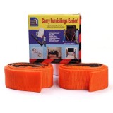 Set 2 Curele Mutat Mobila Carry Furnishings Easier, Ajustabile, Portocalii, Nylon Rezistent