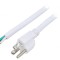 Cablu de alimentare 3x14AWG NEMA 5-15, 5 metri, alb