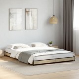 Cumpara ieftin Cadru de pat, stejar sonoma, 120x190cm, lemn prelucrat și metal