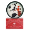 Lumanare din ceara de soia cu flori si cristale de agat negru si jasp rosu - Ylang Ylang si Patchouli - The Devil