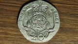 Anglia / Marea Britanie - moneda de colectie - 20 pence 1995 - Elisabeta II - frumoasa !