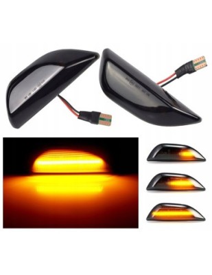Set 2 Semnalizari Aripa LED dinamice cu sticla fumurie dedicate pentru pentru Opel Mokka, Mokka X foto