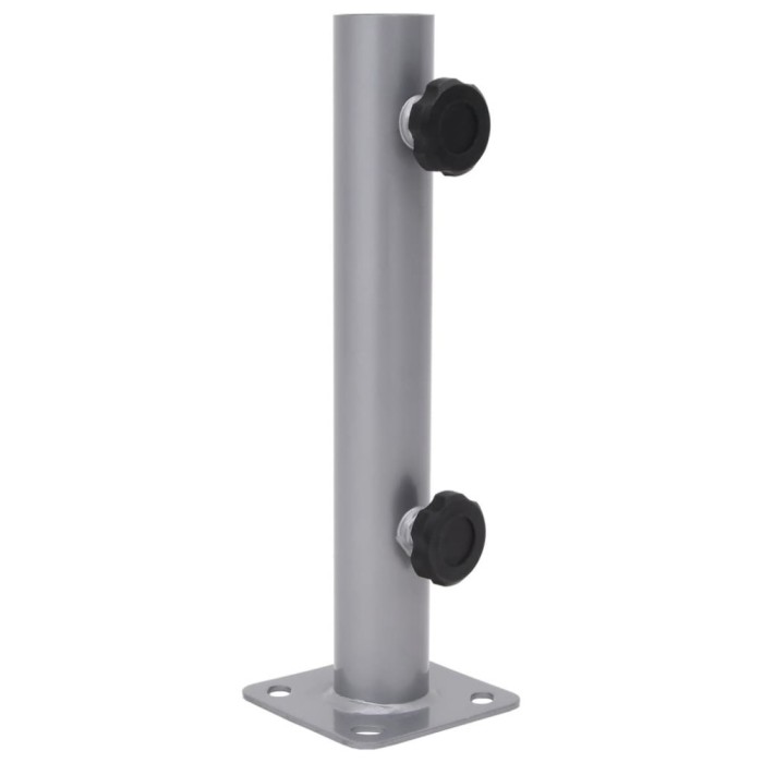 Gossi suport de umbrela pentru stalp de &Oslash;32/34/38 mm, argintiu, otel