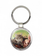 Pisica : Cadou Breloc : Dragu? Animal Kitten Funny Friend Birthday Gift Cadou Animale de companie foto