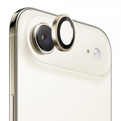 Folie de protectie Camera Spate Blueo Metal Frame pentru Apple iPhone 17 Air, Sticla Securizata, Aurie foto