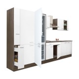 Leziter Mobilier Bucătărie Yorki 360 Modular, Configurație Frigider Inferior, Finisaj Stejar Yorki, 360cm, Fără Blat