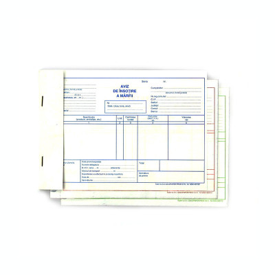 Aviz de insotire a marfii, format A5, orientare vedere, 150 file, coperti carton duplex foto