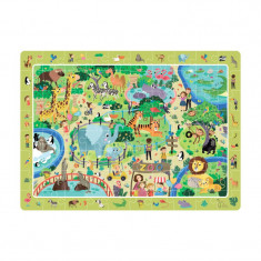 Puzzle Animalute la Zoo Dodo, 80 piese, 31 x 45 cm, carton, 5 ani+