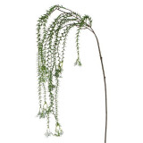 Ramura de agatat decorativa artificiala cu flori albe,plastic,110 cm, Oem
