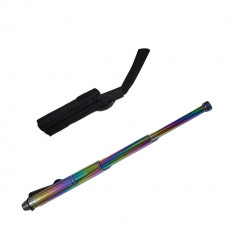 Baston telescopic din otel, rainbow, 42 cm, 3 sectiuni, husa cadou foto