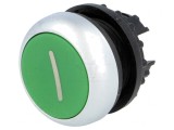 Comutator 22mm Verde cu Buton Fix 2 Pozitii