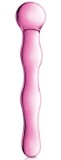 Dildo Glossy No 10, Sticla Ultra Rezistenta, Roz, 17 cm