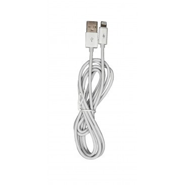 CABLU DE DATE SI INCARCARE USB LA APPLE LIGHNING, 2.1A, 1M, ALB, BLISTER foto