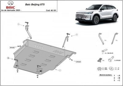 Scut motor metalic Baic Beijing X75 2023-prezent foto