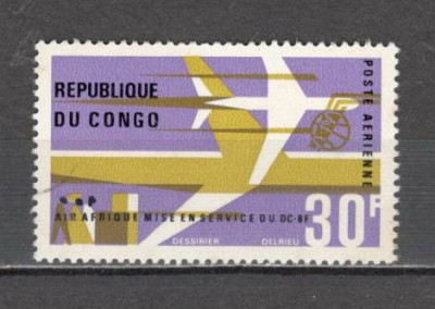 Congo (Brazzaville).1966 Posta aeriana-Avion DC.8 SC.593 foto