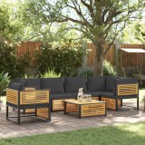 Gossi set canapele gradina cu perne, 7 piese, lemn masiv acacia