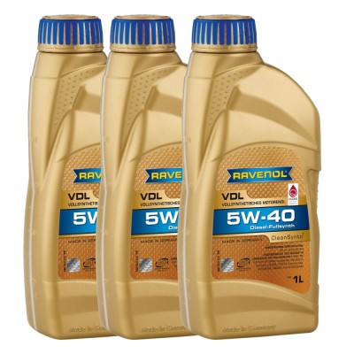 Pachet 3 litri ulei Ravenol VDL 5W40 foto