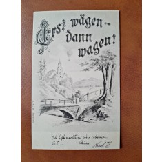 Carte postala, peisaj, inceput de secol XX