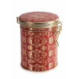 Cutie depozitare metal rosu auriu cm 11,5 x 9 x 12 H