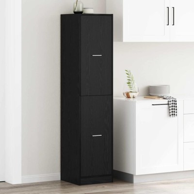 vidaXL Cabinet de Apotecă Stejar negru 40 x 41 x 174.5 cm foto