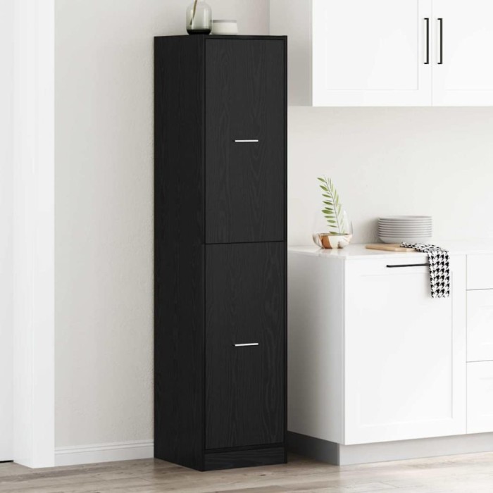vidaXL Cabinet de Apotecă Stejar negru 40 x 41 x 174.5 cm