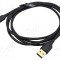 Cablu USB 2.0 VENTION 1,5m USB A la USB C aurit negru textil