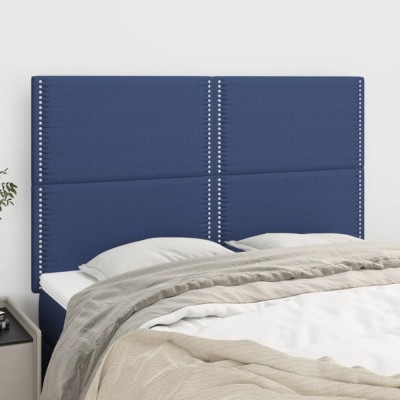 Gossi tablii de pat, 4 buc, albastru, 72x5x78/88 cm, textil foto