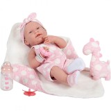 Jucarie Bebelusa cu bentita si dinozaur roz