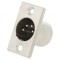 Conector XLR soclu tată 4 pini lipire argint 10A