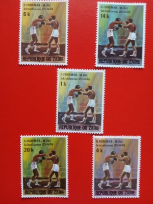ZAIRE, BOX FOREMAN/ALI - SERIE COMPLETĂ MNH foto