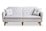 Cumpara ieftin Canapea extensibila 3 locuri PWF-0179 material textil de culoare crem 202x82x83cm